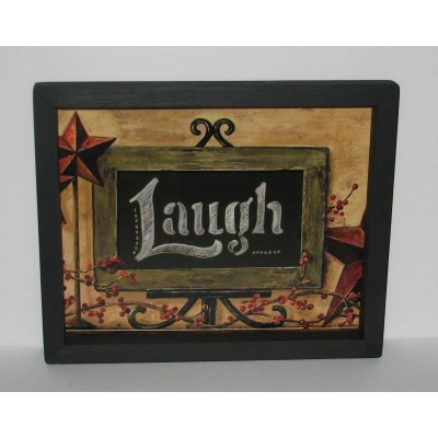 Laugh Berries Star Chalkboard  9" X 11" Primitive Country Wall Decor   222946491147